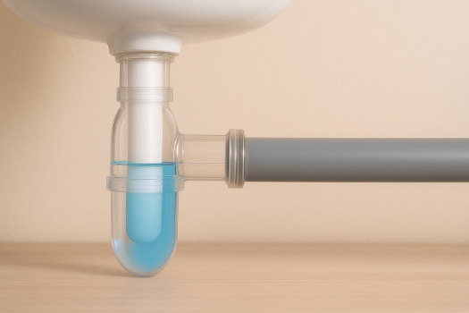Fonctionnement d’un siphon transparent avec eau – Plomberie sanitaire