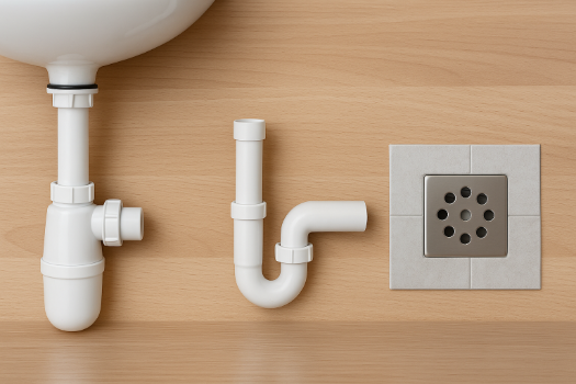 Types de siphons en plomberie : bouteille, tubulaire et de sol